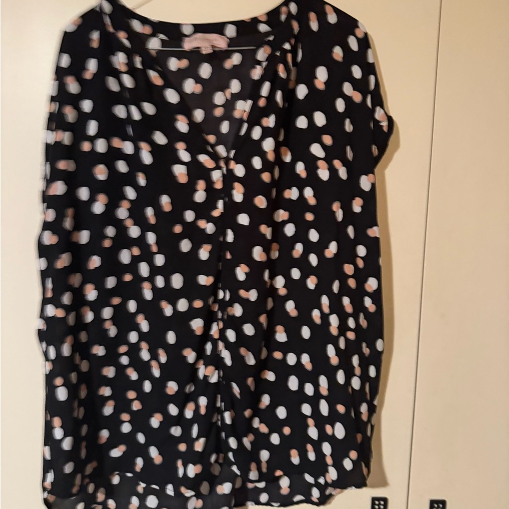 Philosophy Black and White Polka Dot Blouse
